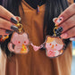 Snacking Cats Boba & Pizza BFF/Couple Keychain