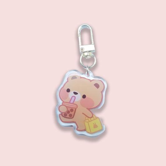 Boba Bear Shopping Keychain