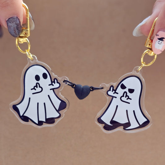 Funny Ghosts BFF/Couple Keychain