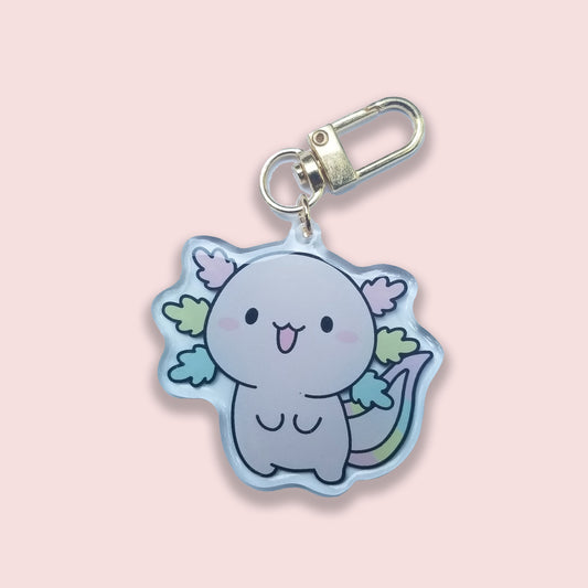 Tri-colored Axolotl Keychain