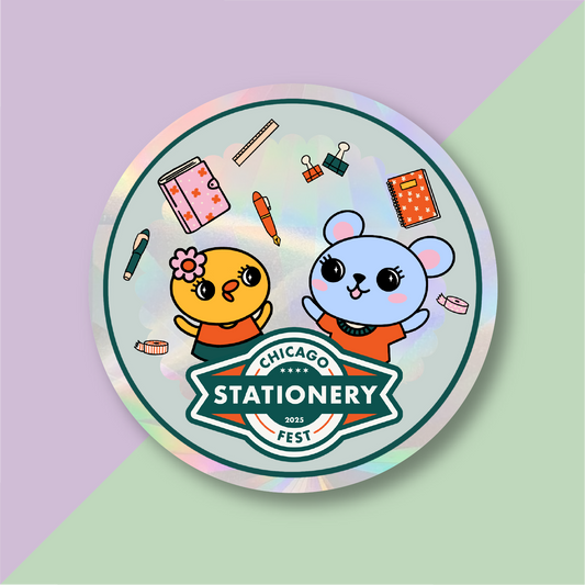 Chicago Stationery Fest Suncatcher Window Sticker