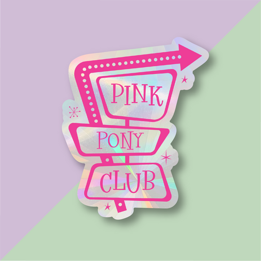 Pink Pony Club Suncatcher Window Sticker | SC056