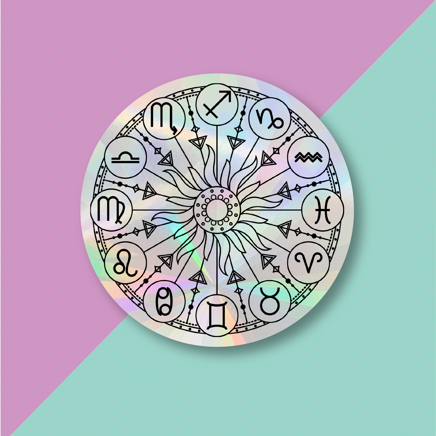 Zodiac Wheel Suncatcher Window Sticker