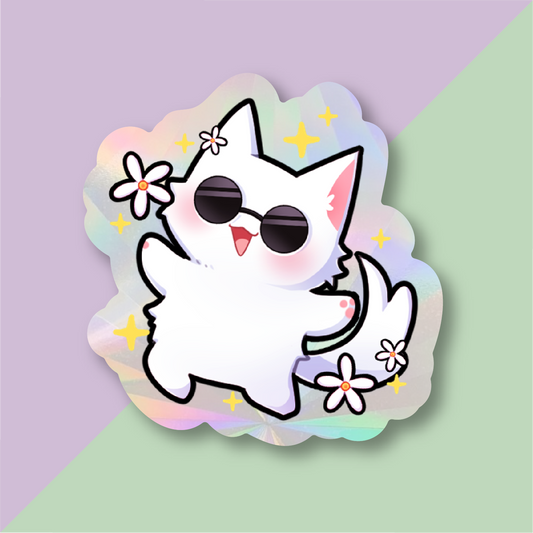 Gojo Cat Suncatcher Window Sticker