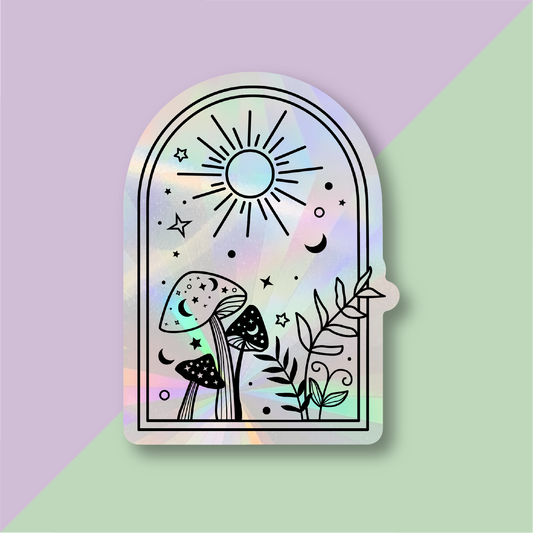 Mushroom Window Suncatcher Window Sticker