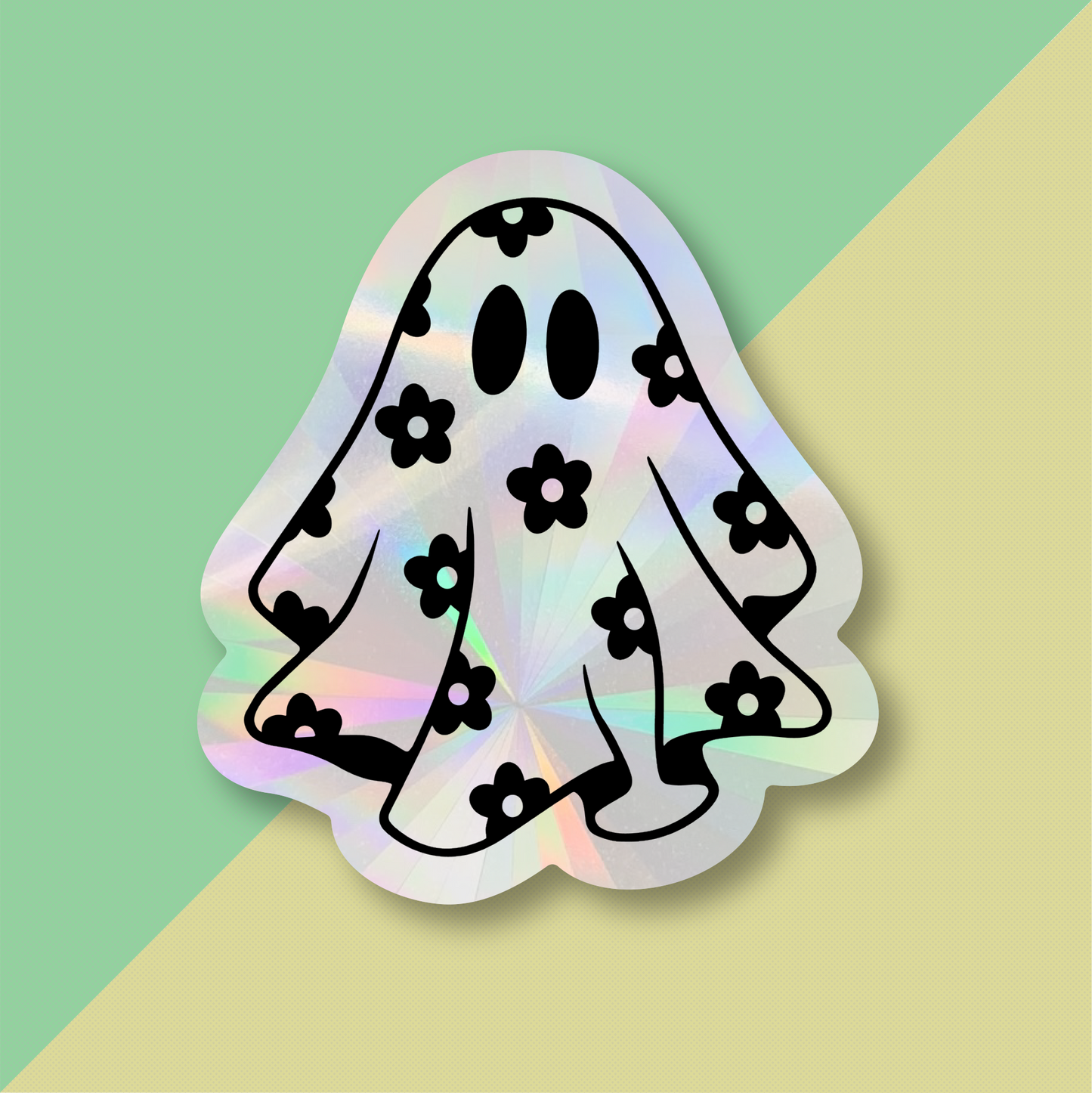 Flower Ghost Suncatcher Window Sticker