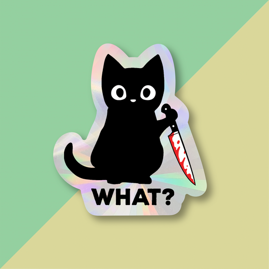 Murder Cat Suncatcher Window Sticker