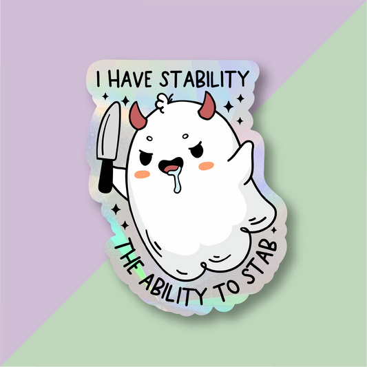 Stability Ghost Suncatcher Window Sticker