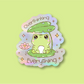 Overthinking Frog Window Suncatcher Window Sticker