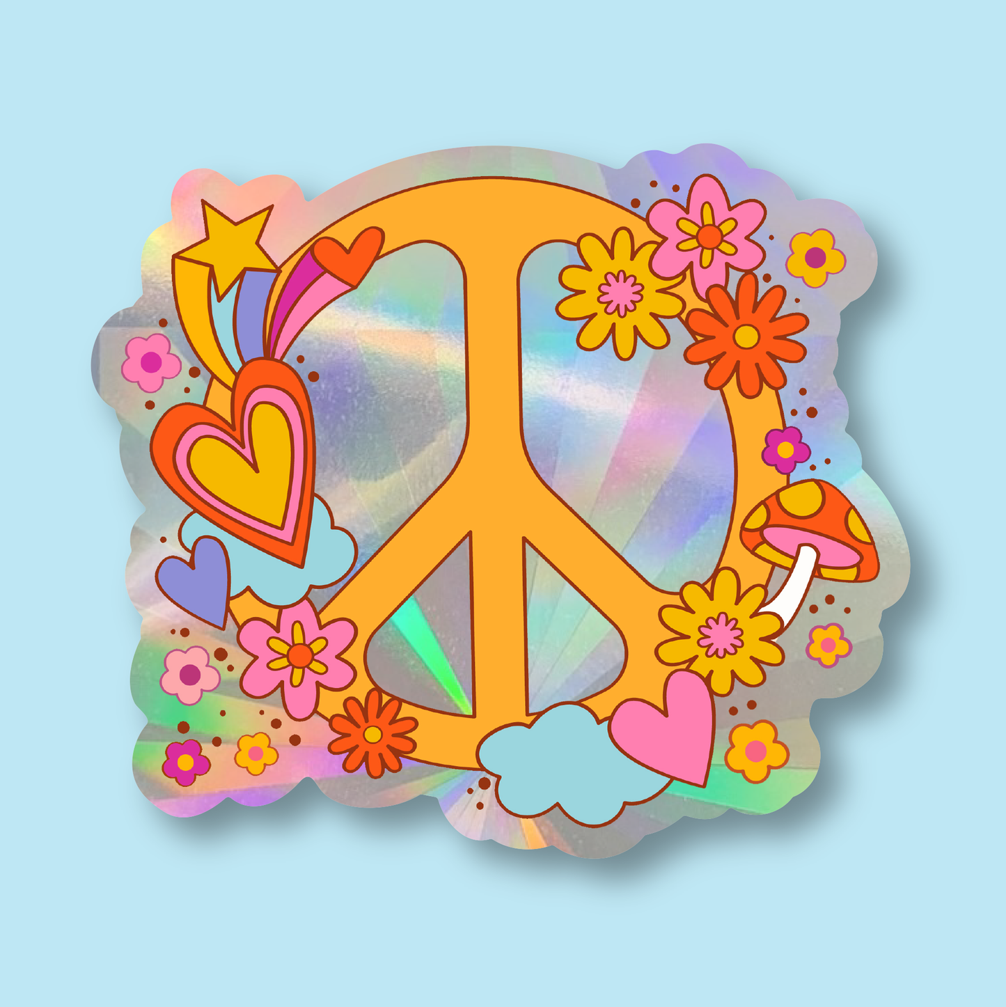 Peace Sign Suncatcher Window Sticker