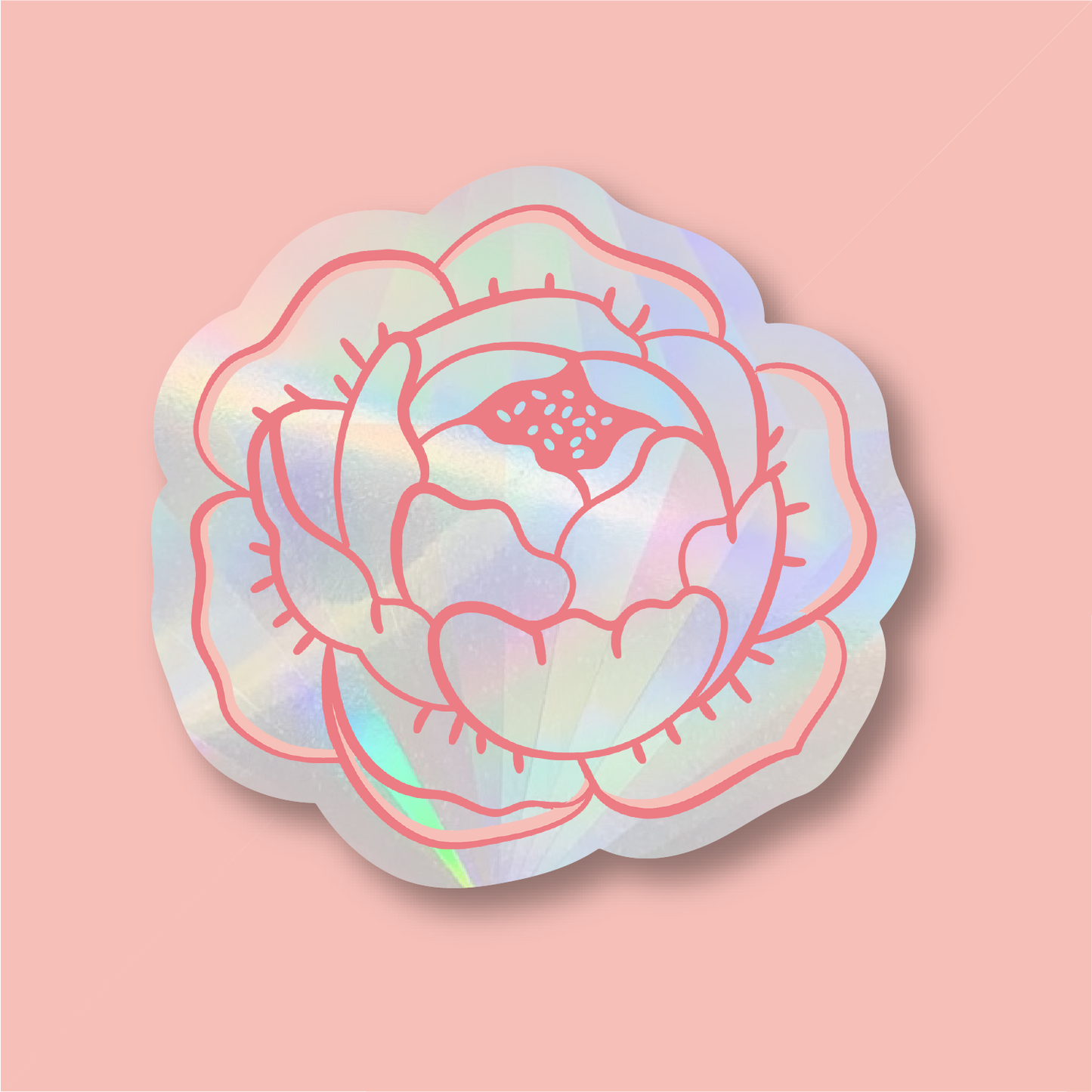 Peony Suncatcher Window Sticker