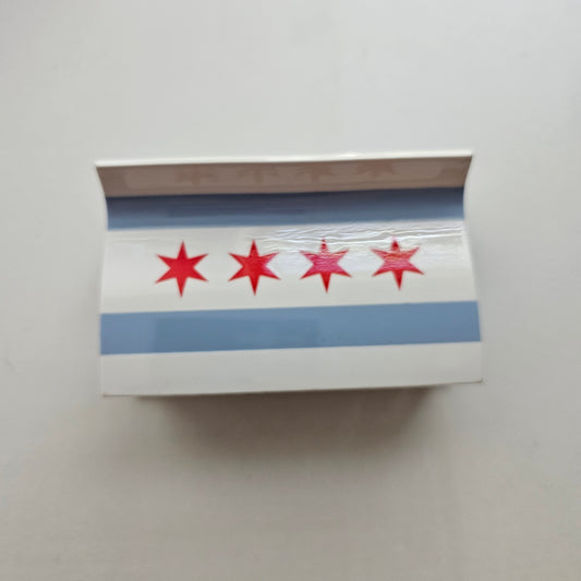 Chicago Flag Claw Hair Clip