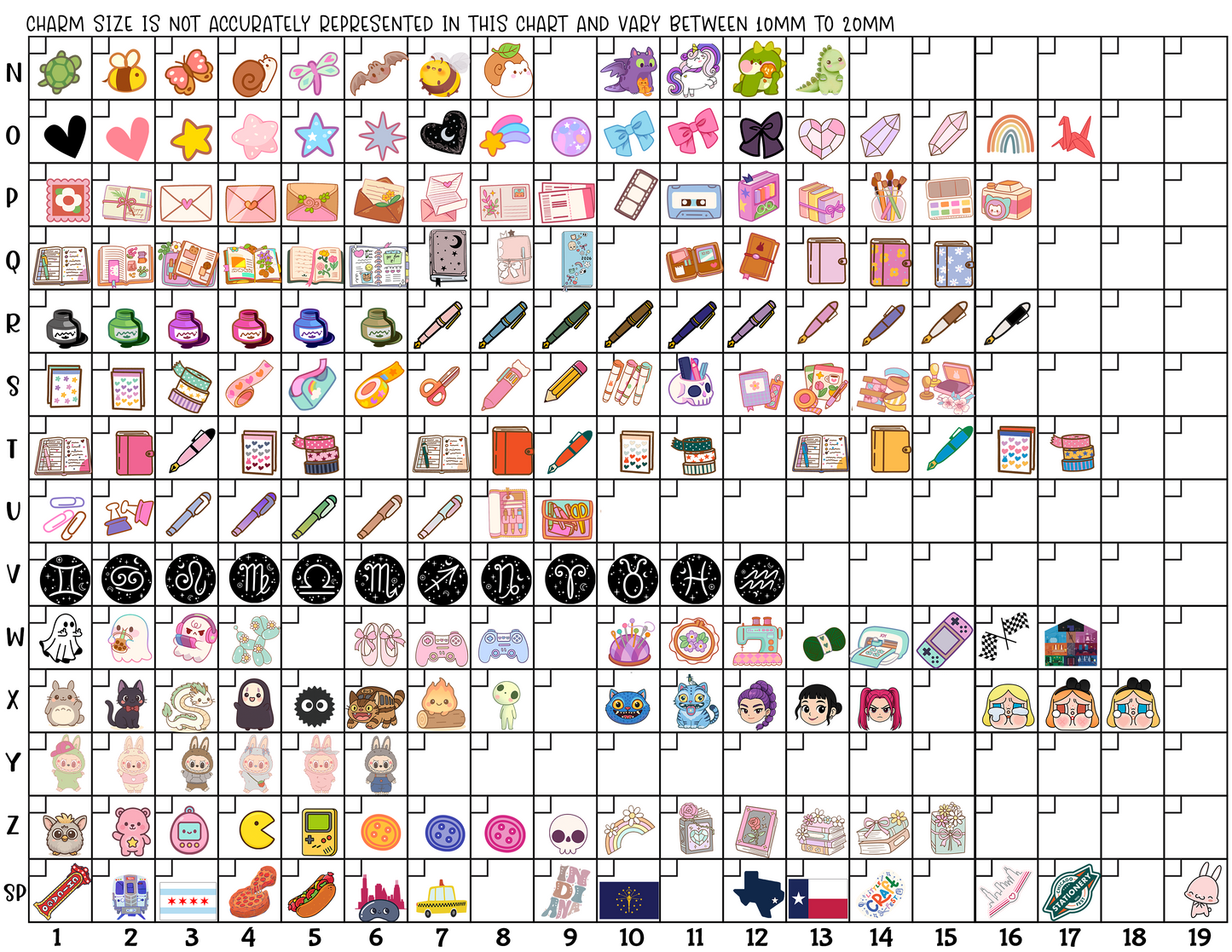 Stationery Fest Shaker Keychain | Brooklyn | u-pick charms