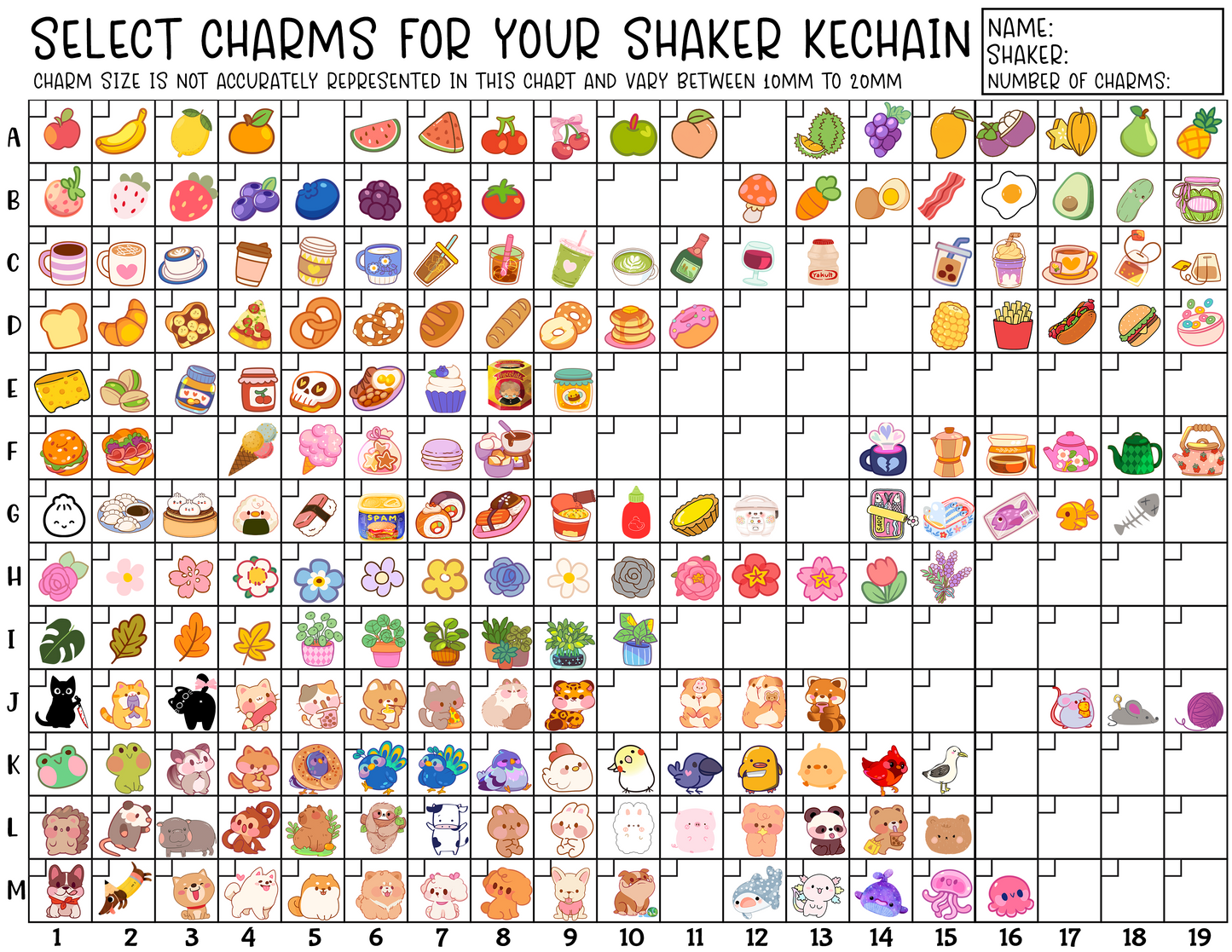 Stationery Fest Shaker Keychain | Brooklyn | u-pick charms