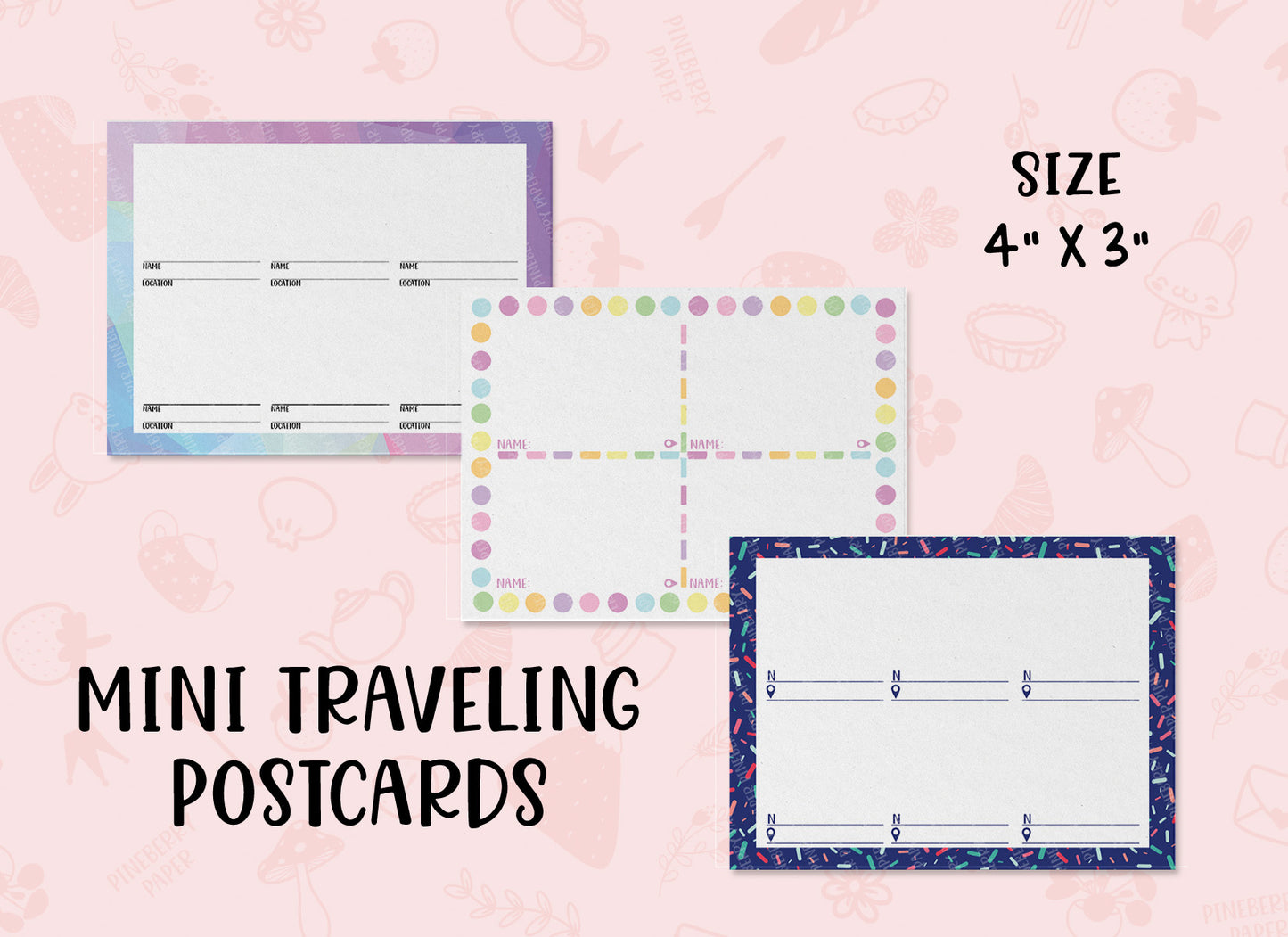 Mini Traveling Postcards | TPC | 3" x 4"