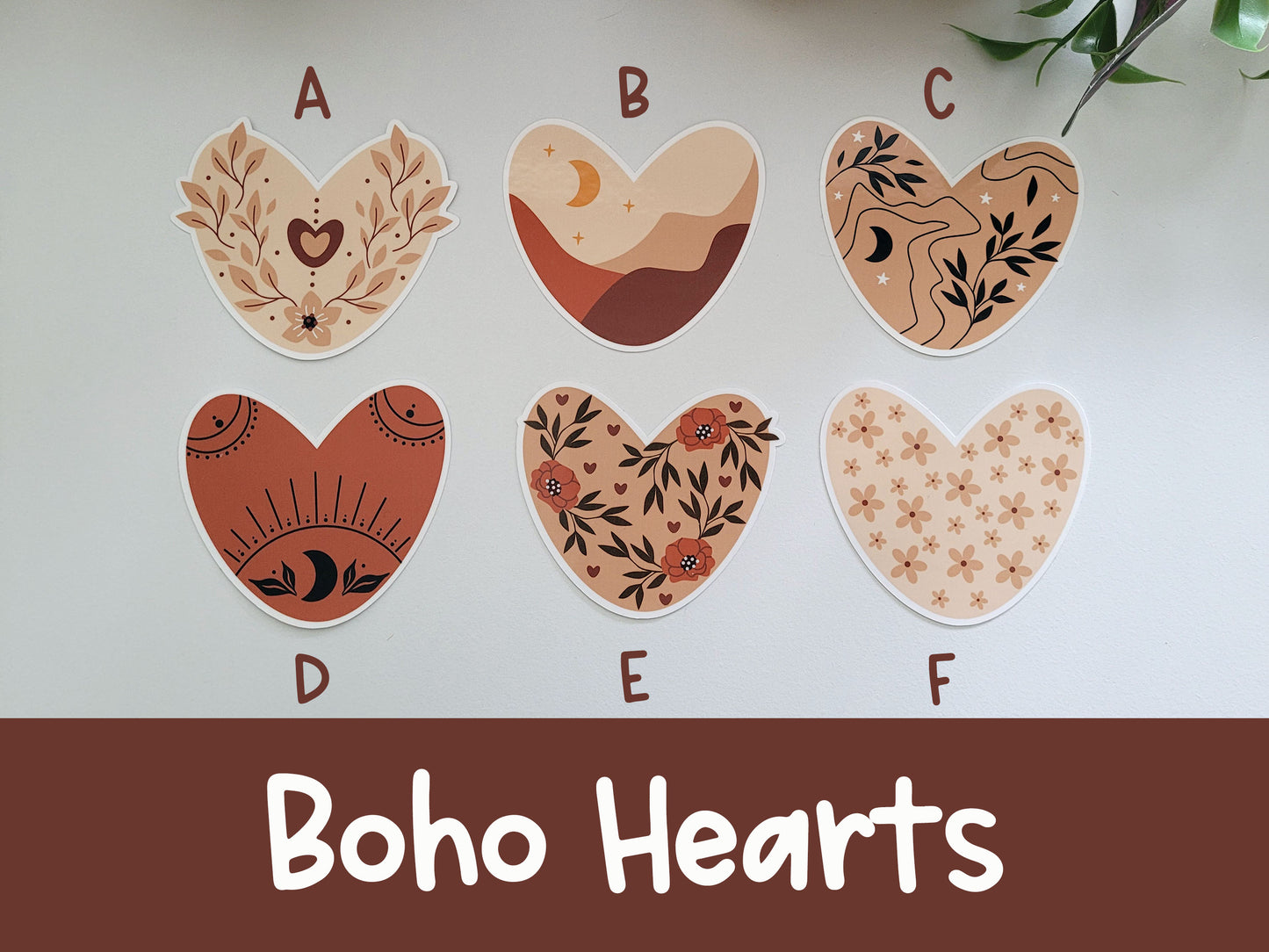 Boho Hearts Vinyl Sticker