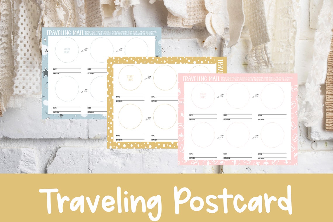 Traveling Postcards | 5" x 7" | Travel Mail | TPC
