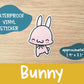 Pink Bunny Vinyl Sticker | Rabbit | Animal | Laptop Sticker | Water Bottle Sticker | Weatherproof | Waterproof | Decal