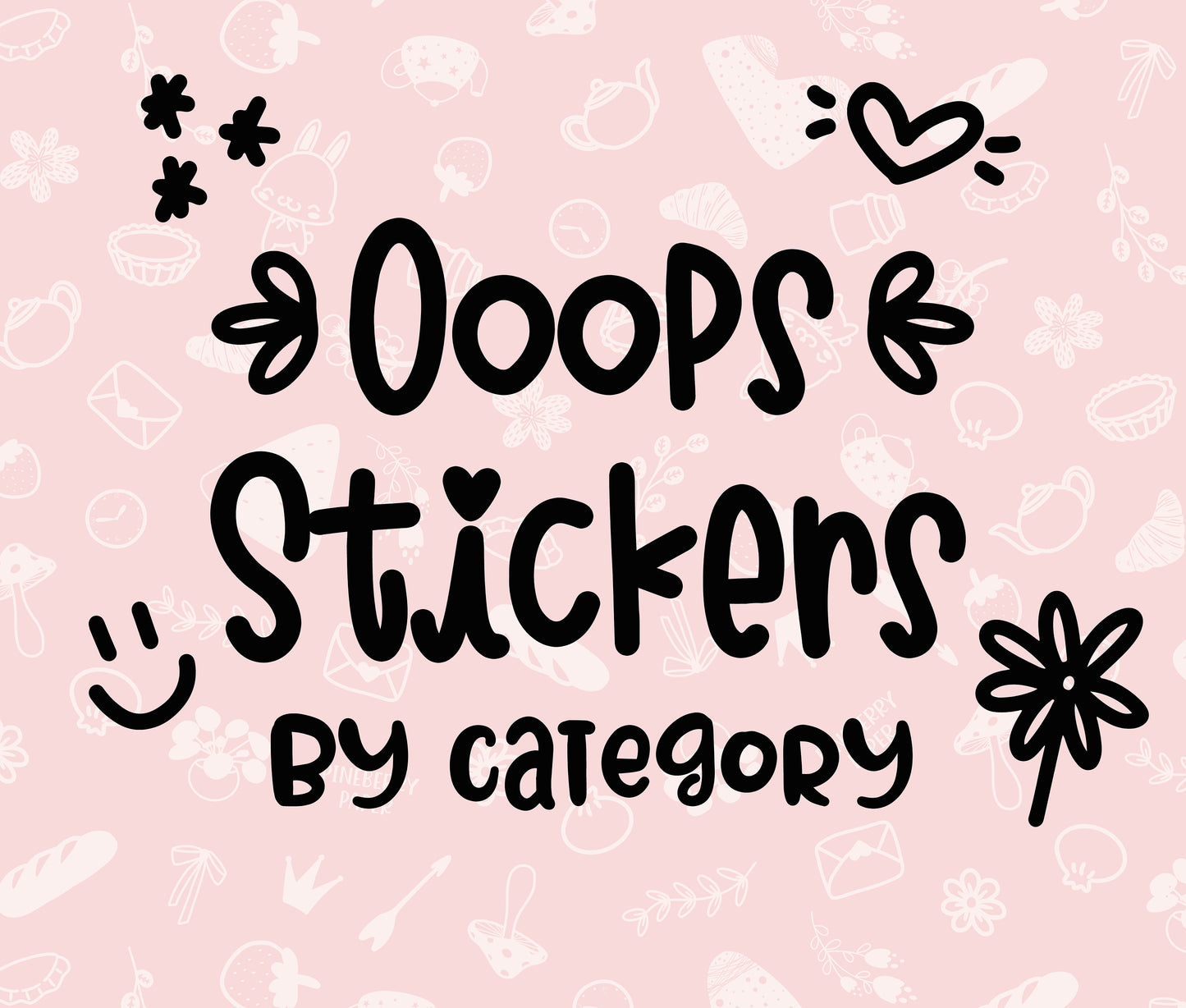 Ooops Sticker by Category | Imperfect | Miscut | Misfit | 5 or 10 sheet packs available