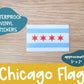 Chicago Flag Vinyl Sticker | Illinois | Chicago Symbol | Laptop Sticker | Water Bottle Sticker | Weatherproof | Waterproof | Decal