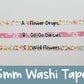 Fun Florals | 5mm Washi Tape | Gold Foil Decorative Tape