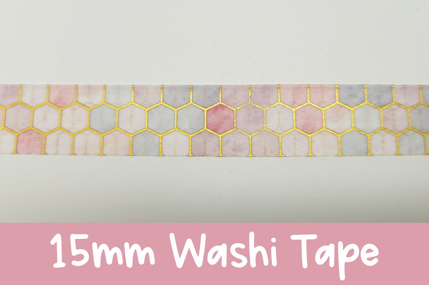 Pastel Hexagon Washi Tape | 15mm x 4m