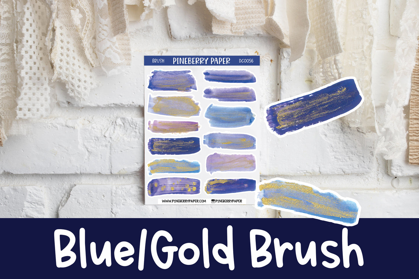 Blue and Gold Brushstrokes | DC0056