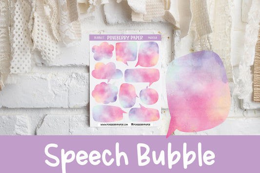 Pastel Watercolor Speech Bubbles | FN0028