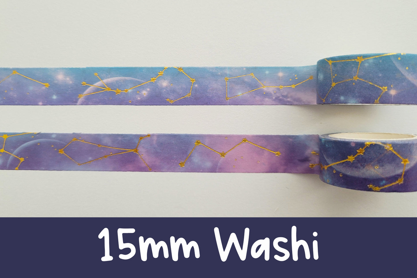 Constellation Washi Tape | 15mm | Gold Foil Decorative Tape | Planner | Bujo | Stationery
