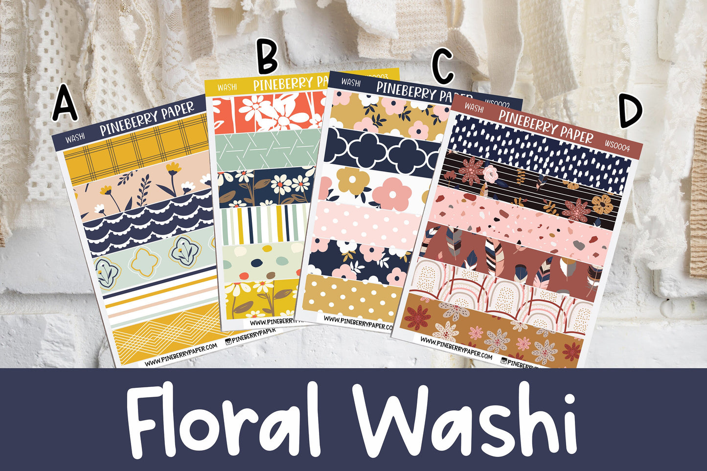 Floral Washi Strips