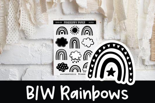 Black Rainbow Stickers | DC0120