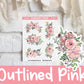 Outlined Pink Florals | FL0106
