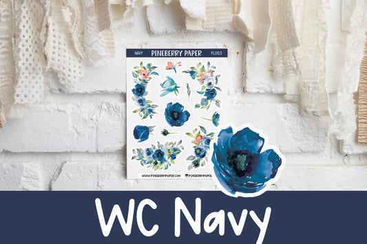 Navy Florals | FL0123