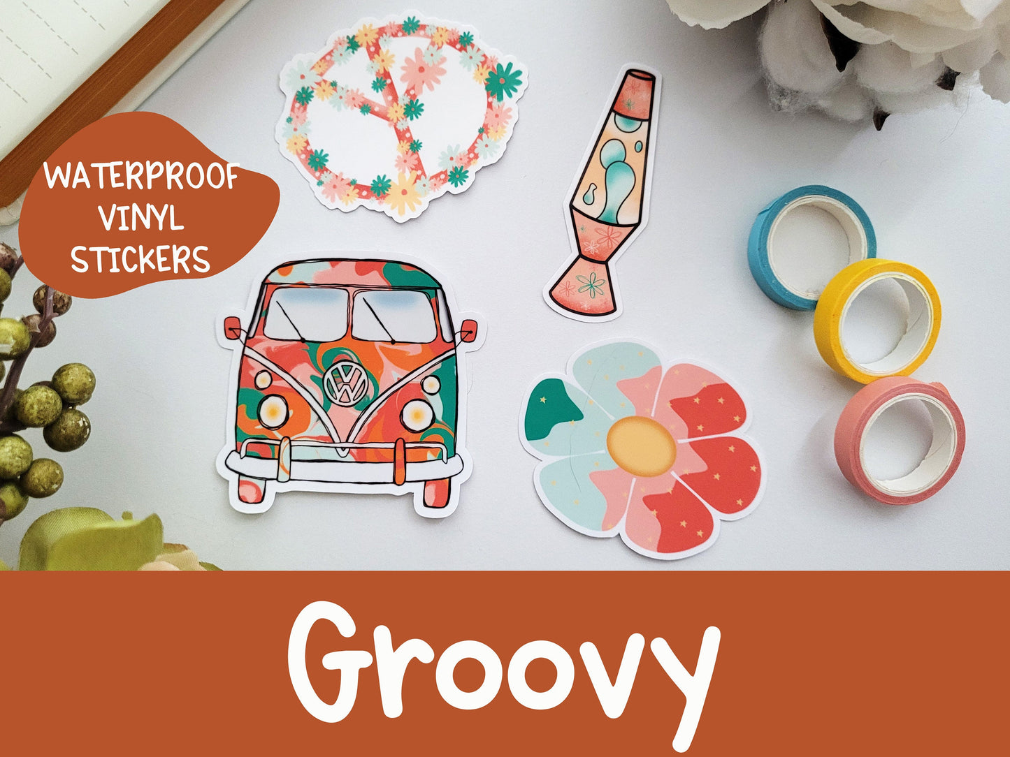 Groovy Vinyl Stickers