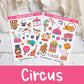 Circus Stickers |  AT0030 |  AT0031