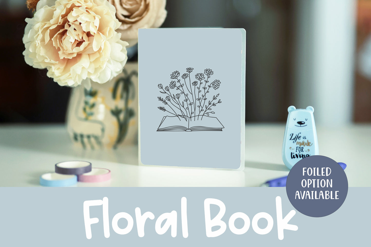 Floral Book Sticker Album | 60 Top-Loading Sleeves
