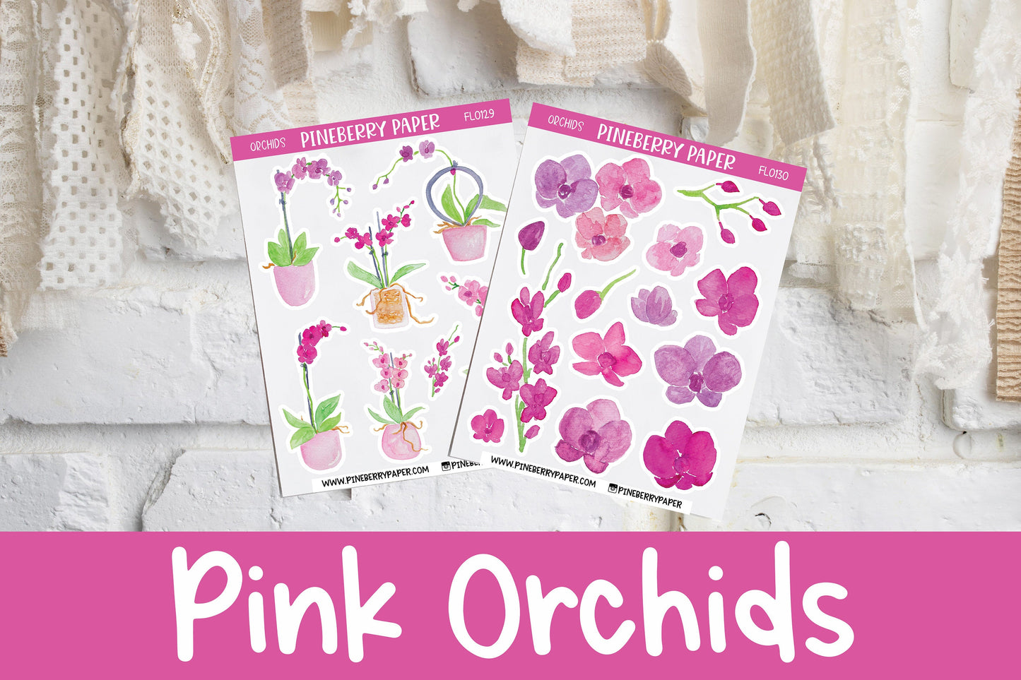 Pink Orchids  | FL0129 | FL0130