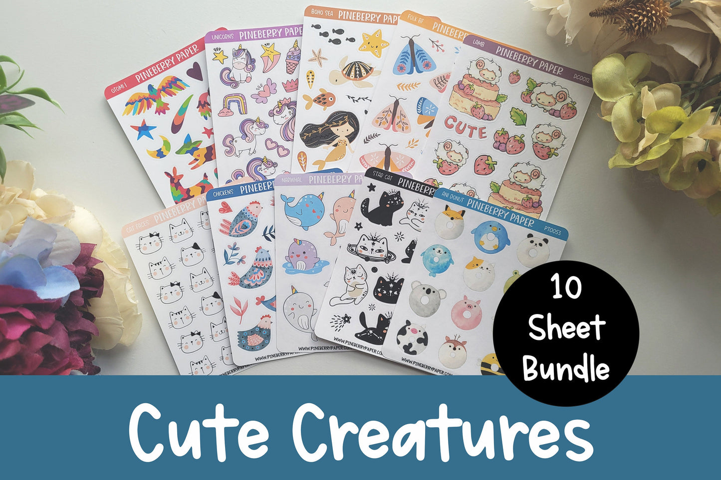 Cute Creatures Sticker Bundle