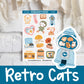 Retro Cat Stickers | DC0153