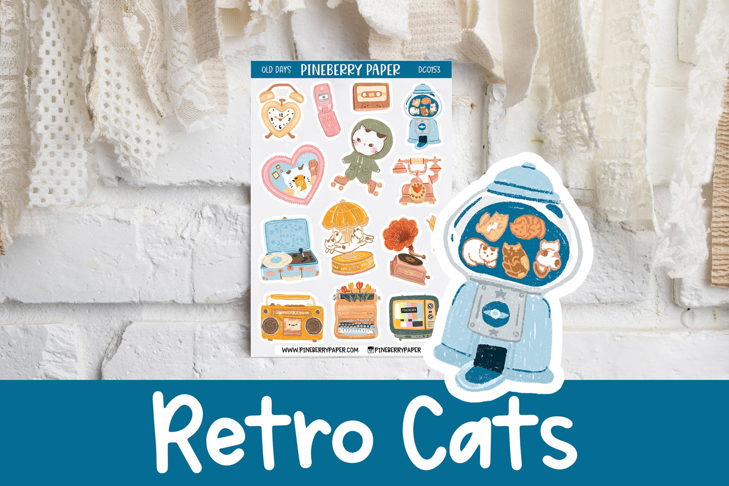 Retro Cat Stickers | DC0153
