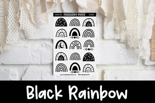 Black Rainbow Stickers | DC0145