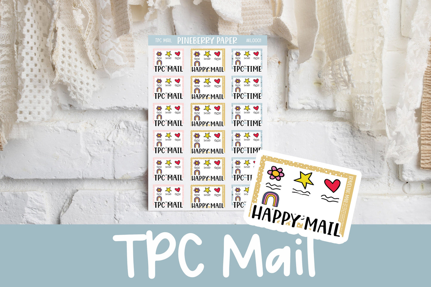 TPC Mail Stickers | Traveling Postcard | ML0001