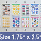 Mini Sticker Sheets | Size 1.75" x 2.5"