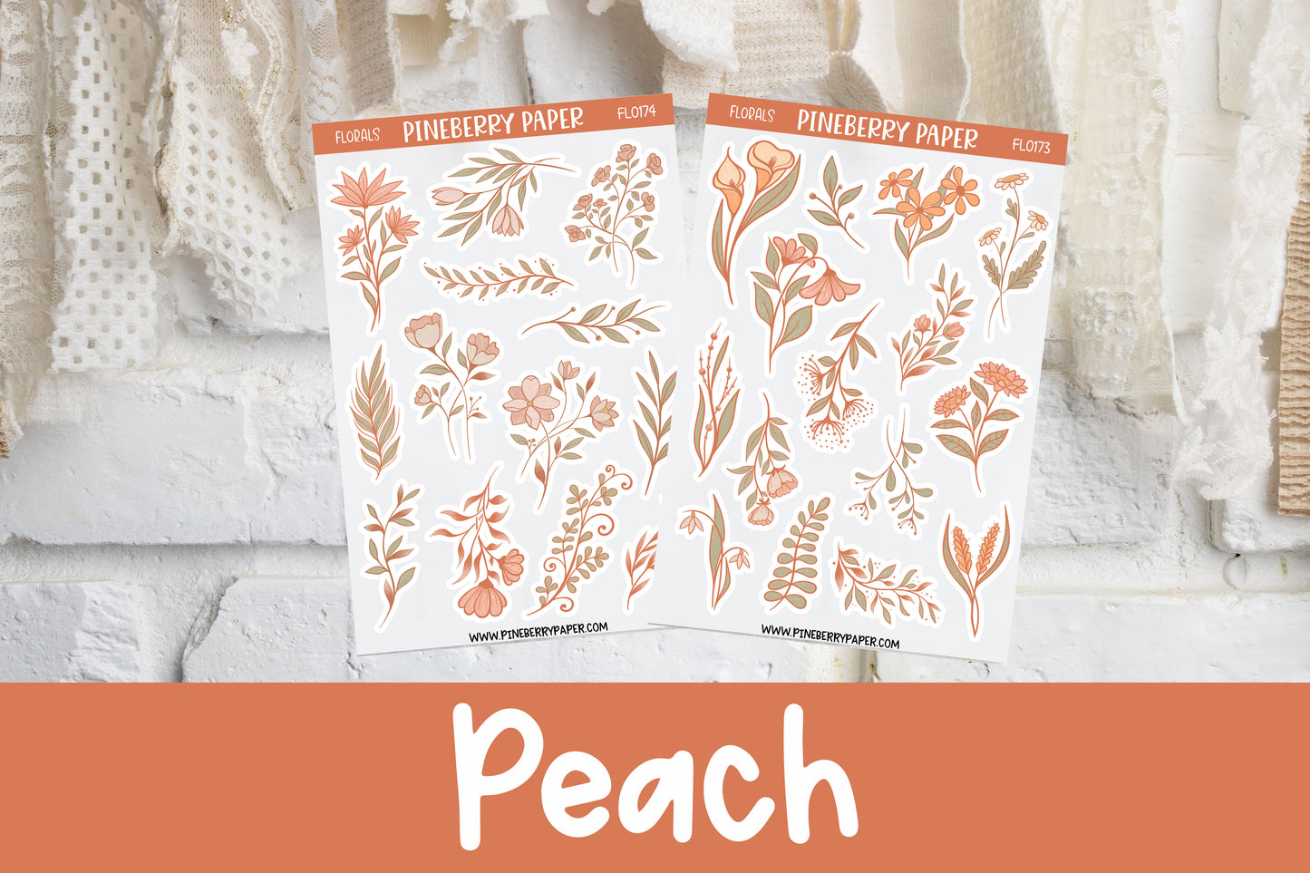 Peach Floral | FL0173 | FL0174